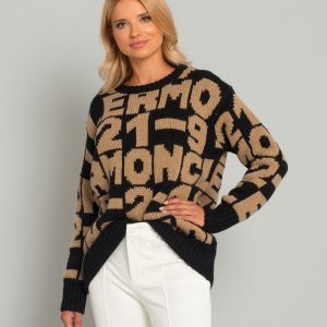 MONCLER - Wełniany sweter z logo