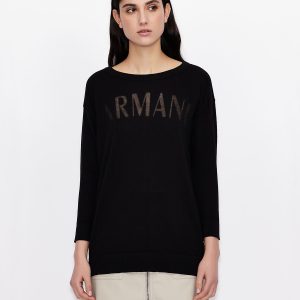ARMANI EXCHANGE - Czarny sweter z logo