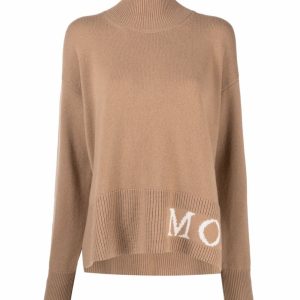 MONCLER - Beżowy sweter z golfem