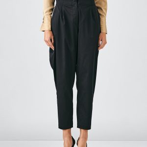 CASTELLANI - Czarne bawełniane spodnie