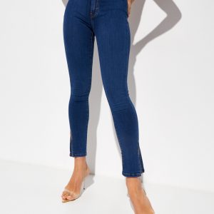 FREE PEOPLE - Spodnie jeansowe z rozcięciem Riley Slit