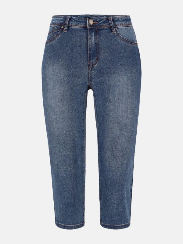 Niebieskie spodnie jeansowe damskie