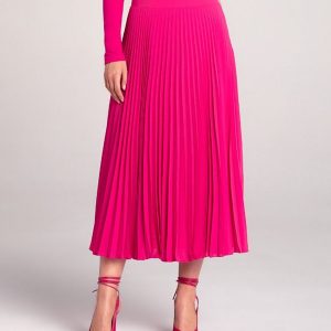LA MANIA - Plisowana spódnica Lang w kolorze różowym