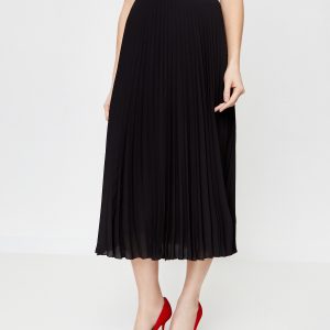 LA MANIA - Plisowana spódnica Lang w kolorze czarnym