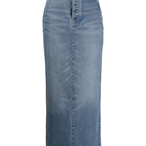 ALEXANDER WANG - Jeansowa spódnica z wysokim rozcięciem