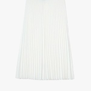 LACOSTE - Biała plisowana spódnica