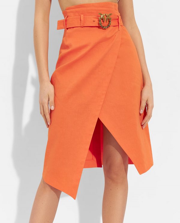 PINKO - Pomarańczowa spódnica Ivra