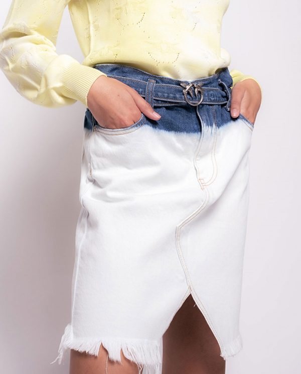 PINKO - Cieniowana spódnica jeansowa