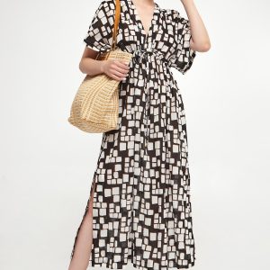 Sukienka we wzory Dorotea MAX MARA BEACHWEAR