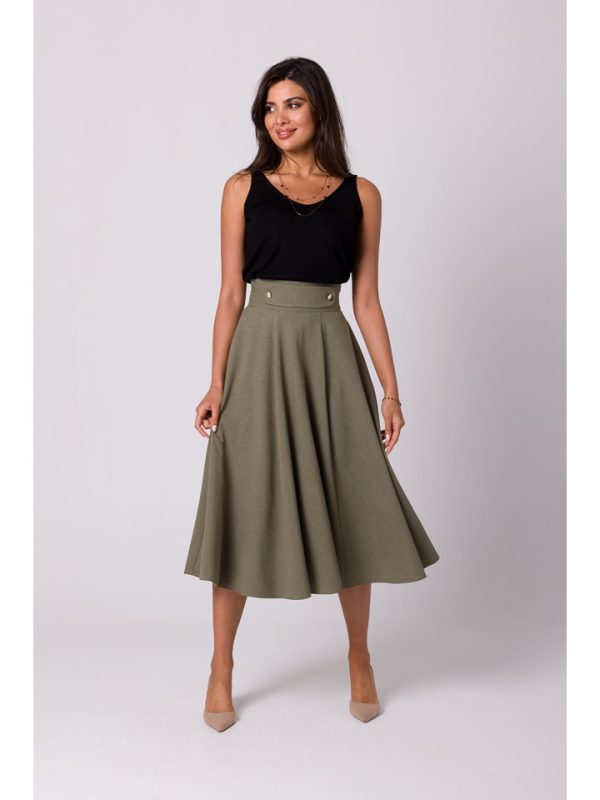Be Wear Spódnica w kolorze oliwkowym rozmiar: XL