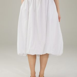 BIAŁA SPÓDNICA Z BAWEŁNY 140-3095 BIANCO