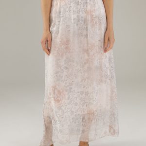 SPÓDNICA MAXI Z JEDWABIEM 33-3035S ROSA CH