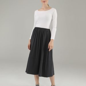 BAWEŁNIANA SPÓDNICA MIDI 30-12202J PIOMBO