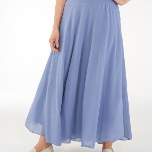 BAWEŁNIANA SPÓDNICA MAXI 145-24024 JEANS