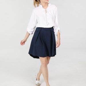 BAWEŁNIANA SPÓDNICA 215-29524 BLU SC