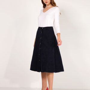 BAWEŁNIANA SPÓDNICA 998-2 BLU SCURO