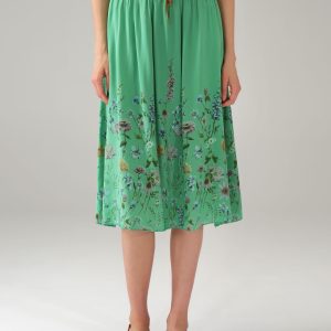 SPÓDNICA MIDI W KWIATY 145-22095 VER GU