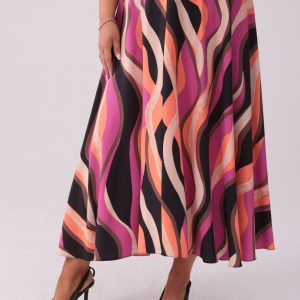 Elegancka rozkloszowana spódnica Valentina PLUS SIZE XXL WIOSNA