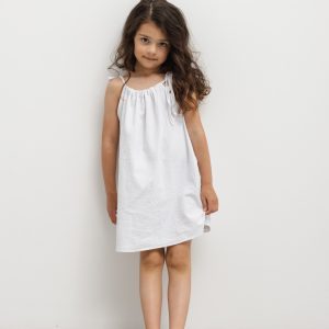 MINI sukienka BAWEŁNIANA a w kolorze CLASSIC WHITE - GABBY-104-110 (4-5)