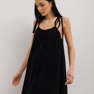 Sukienka FROTTE w kolorze TOTALLY BLACK - GABBY-M/L