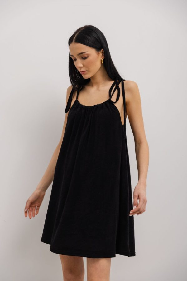 Sukienka FROTTE w kolorze TOTALLY BLACK - GABBY-M/L