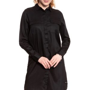 DAMSKA SUKIENKA WRANGLER LS UTILITY DRESS BLACK W9063LR01