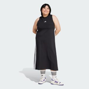 Sukienka Essentials 3-Stripes Long Racerback (Plus Size)