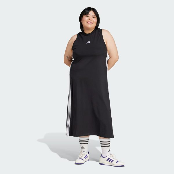 Sukienka Essentials 3-Stripes Long Racerback (Plus Size)