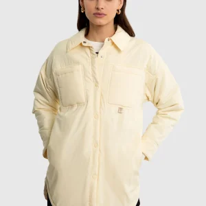 Kurtka damska typu shacket kremowa Misa 102