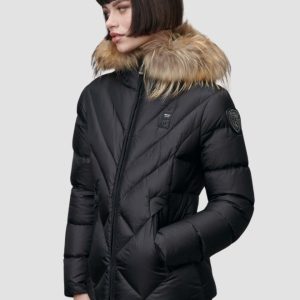 BLAUER Czarna kurtka damska Alicia Short Jackets