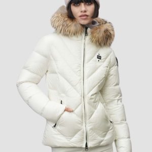 BLAUER Alicia Biała kurtka damska Short Jackets