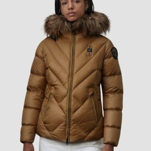 BLAUER Brązowa kurtka damska Alicia Short Jackets