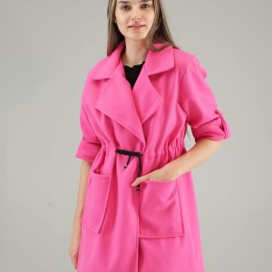 RÓŻOWY PŁASZCZ DAMSKI 65-21350 FUXIA