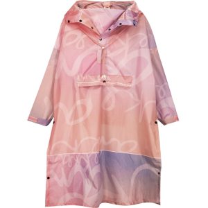 Różowy Składany Damski Płaszcz Przeciwdeszczowy Anekke