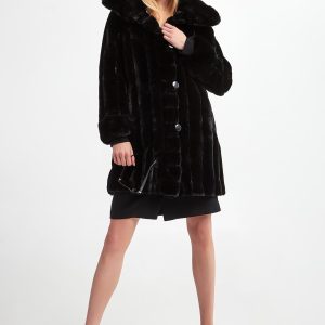 Płaszcz damski z futerkiem JOSEPH RIBKOFF