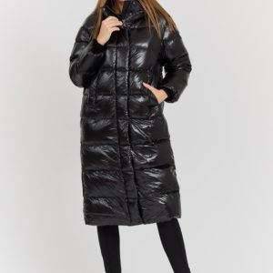 HETREGO Czarny damski płaszcz puchowy Tara Woman Oversized Quilted Coat