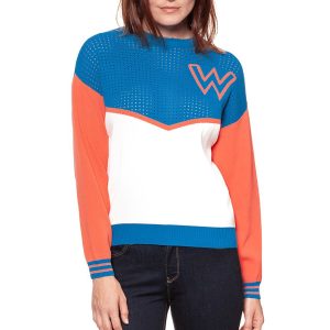 DAMSKI SWETER WRANGLER POINTELLE KNIT DEEP WATER W8106PXDF 112132223