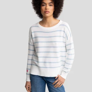 Sweter damski bawełniany błękitny Heartelia 400