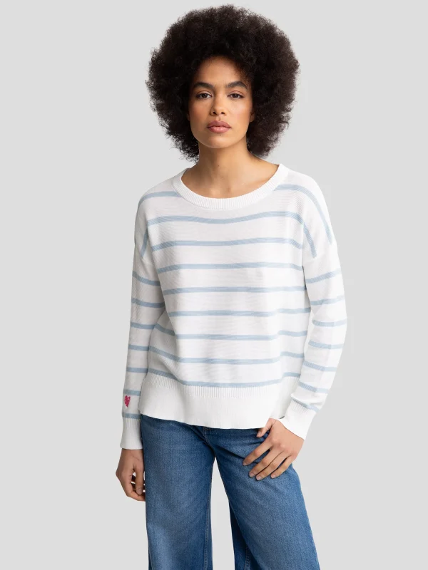 Sweter damski bawełniany błękitny Heartelia 400