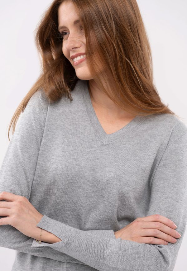 Sweter z dekoltem w serek S-NELI
