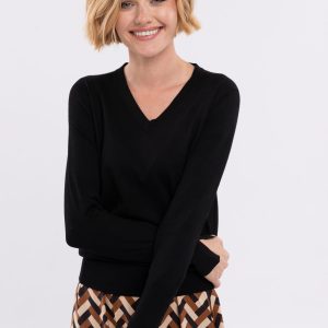 Sweter z dekoltem w serek S-NELI