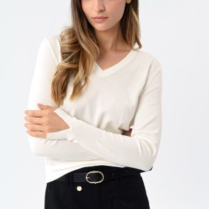 Sweter z dekoltem w serek S-NELI