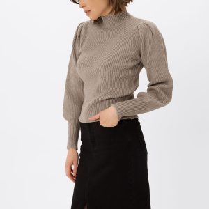 Prążkowany sweter S-MOKA