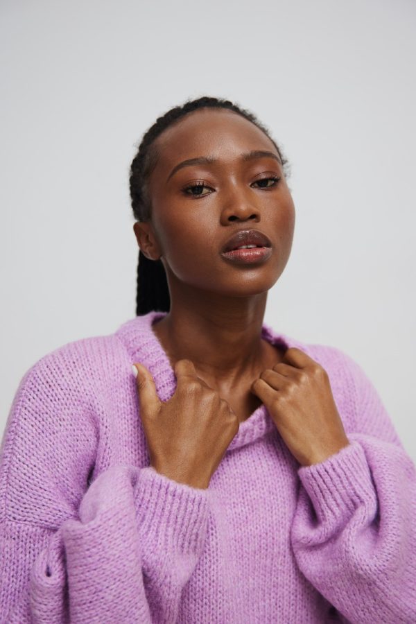 Sweter oversize z bufiastymi rękawami LILA DREAM - RIVERO-UNI