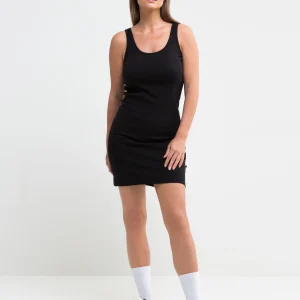 Sukienka damska mini w prążek czarna Majasa 906