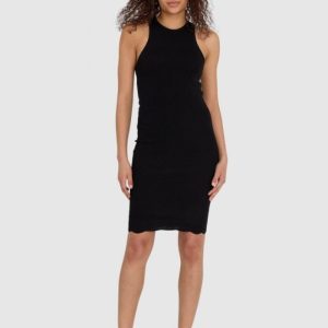 GUESS Czarna damska sukienka dzianinowa