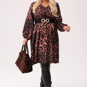 Sukienka Luna - elegancja ze zwierzęcym wzorem PLUS SIZE XXL