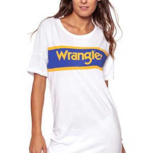 DAMSKA SUKIENKA WRANGLER B&Y TEE DRESS WHITE W902LF612 112132415